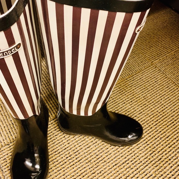 Henri Bendel iconic stripes rain boots size 6 - Picture 2 of 3